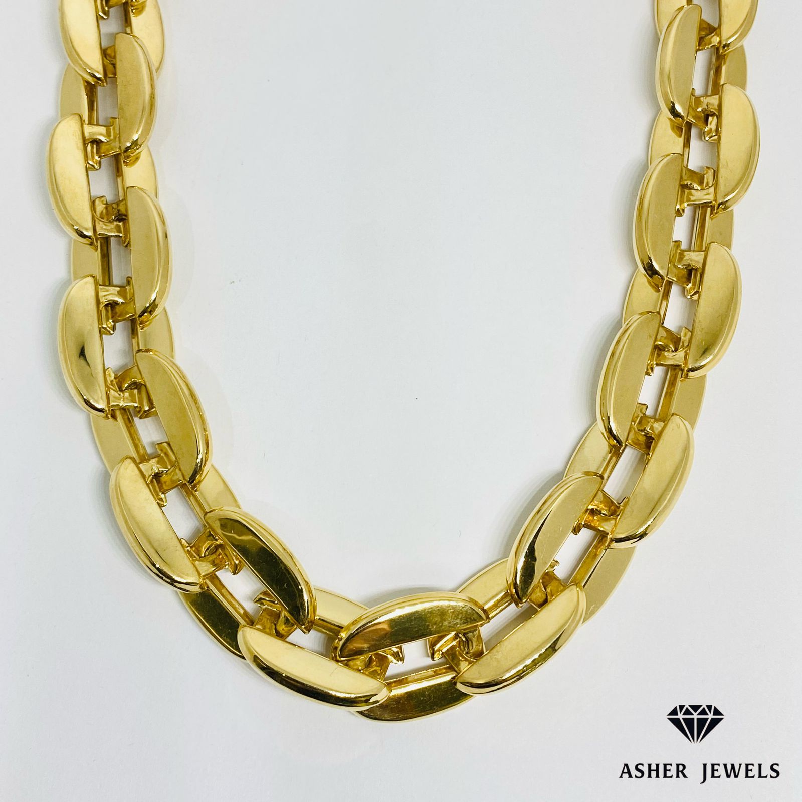 Chunky Hallow Necklace 18"